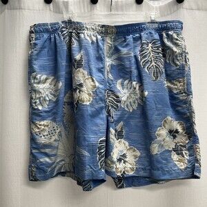 Tommy Bahama Relax Mens Blue Floral Swim Trunks XL Beach Classic
